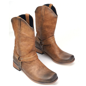 Bottes de cheval en cuir de haute qualité pour hommes, nouvelles, à longue fermeture éclair, bottes de cheval en cuir véritable, bottes hautes, matière en cuir avec logo personnalisé - Product Image 4