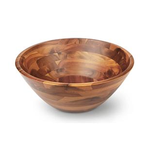 Tazón de madera natural de alta calidad para uso diario duradero, tazón para ensalada con acabado premium para una presentación elegante de la mesa a un precio económico. - Product Image 4