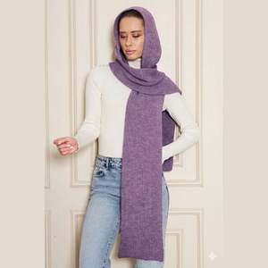 Bufanda con Capucha de Punto Texturizado Suave para Mujer, Cálida, Elegante y Cómoda, Estilo Otoño Invierno, Servicio ODM OEM - Product Image 1