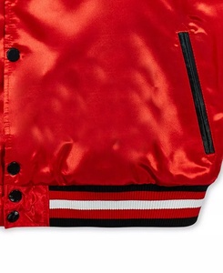 Veste universitaire Letterman en polyester satiné teinté, brodée sur mesure par OEM, veste de collège surdimensionnée, veste de baseball pour hommes - Product Image 4