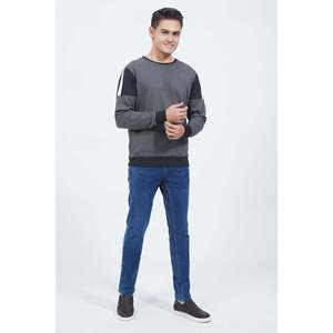 Sweat-shirt à manches longues pour homme DARIEL avec logo personnalisé, col rond, tissu en molleton français, anti-rides, anti-rétrécissement, doublure unie, XXS - Product Image 4
