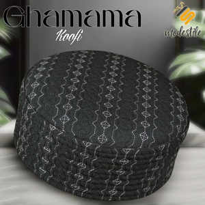 Ghamama Kufi Casquette pour hommes Couvre-chef islamique élégant avec broderie complexe Logo personnalisé Option Fabricant en vrac - Product Image 2