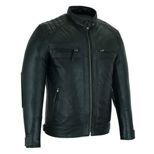 Chaqueta de cuero de lona de calle alta de invierno de alta calidad para hombres Logotipo personalizado Tallas grandes Impermeable y transpirable - Product Image 3