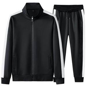 Conjunto deportivo de 2 piezas con cremallera completa para hombre, conjunto deportivo informal para entrenamiento, gimnasio, ropa deportiva, chándal informal - Product Image 6
