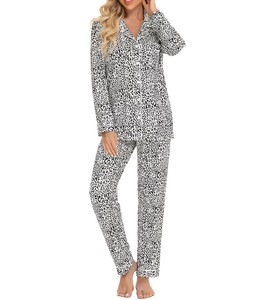 Cómodo Loungewear Modal pijamas para mujer hogar suave ropa de dormir transpirable verano primavera temporada manga larga Mujer ropa de dormir - Product Image 4