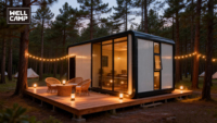 WELLCAMP Nouvelle Maison Capsule Préfabriquée Apple, Cabane Modulaire Moderne pour Villas de Vacances en Indonésie, Location Airbnb, Tourisme et Investissement