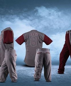 เครื่องแบบเบสบอลของผู้ชายทรงสลิมฟิตสีพื้นดีไซน์ใหม่ล่าสุดพร้อมไซส์ใหญ่พิเศษ - Product Image 1