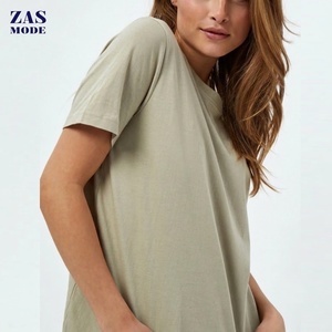 Camisetas Personalizadas al por Mayor para Mujer, Tacto Suave, Calidad 100% Algodón, Cuello Redondo, Manga Corta, Secado Rápido, Tejido de Punto, para Mujer - Product Image 1