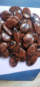 Obsidiana Caoba, Gema Natural Cabujón Suelto y Liso, Ligero para Alivio de la Ansiedad y Absorción de Energía Negativa - Product Image 4