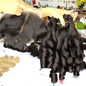 Alta calidad Super doble dibujado hinchable color negro de 100% cabello humano vietnamita con precio al por mayor 2025 - Product Image 5