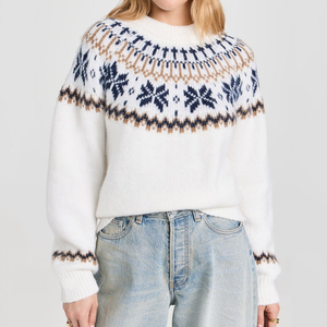 Hot Bán Phụ Nữ Của Mùa Thu Giản Dị Áo Thun Áo Len Tùy Chỉnh In Thiết Kế Thoáng Khí Dệt Kim Mùa Đông Mặc Cho Bán - Product Image 1