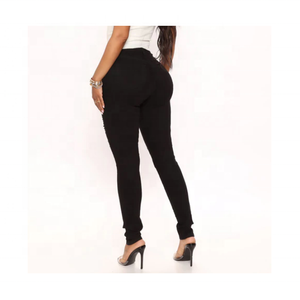 Jeans pour femmes décontractés skinny de haute qualité 100% coton respirant écologique disponible à des prix raisonnables - Product Image 5