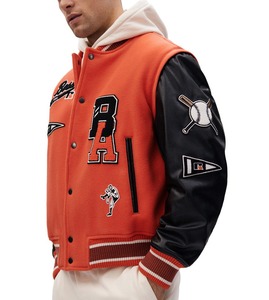 Custom Made Varsity <b>Jackets</b> Letterman <b>Jackets</b> Baseball College <b>Jacket</b> Pakistan Manufacture Price With Genuine <b>Leather</b> - Product Image 4