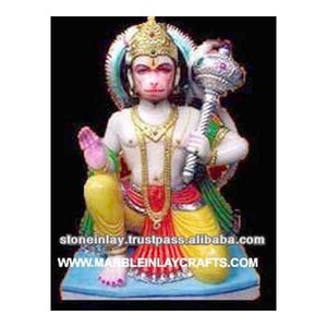 รูปปั้นพระฮันูมาณ์หินอ่อนสวยงาม ทาสี ใช้สำหรับตกแต่งบ้าน - Product Image 1