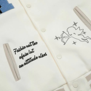 Veste Letterman en laine pour hommes de style High Street Logo personnalisé OEM ODM manteau universitaire grande taille pour la veste d'hiver pour l'école et le collège - Product Image 5