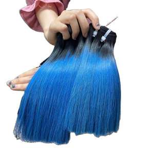 Cheveux humains vietnamiens de qualité supérieure, lisses et soyeux, pour une couleur vive, extensions de cheveux vierges Remy à double trame, cheveux bruts - Product Image 1