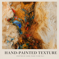 Peinture à l'huile abstraite verticale à colonnes de couleurs sur toile, Ocre Vert Cobalt Impasto, Taille personnalisée, Vente en gros directe usine