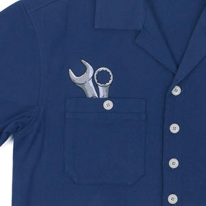 OEM ODM personalizado para mujer recortada de manga corta camisas de trabajo con bordado Impresión de negocios corporativos Oficina Blusa Proveedor - Product Image 4