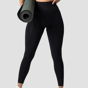 Conjunto de Yoga sin costuras para mujer, mallas de cintura media de colores personalizados, Sujetador deportivo de 2 piezas, traje de entrenamiento de gimnasio transpirable de secado rápido sólido para - Product Image 6