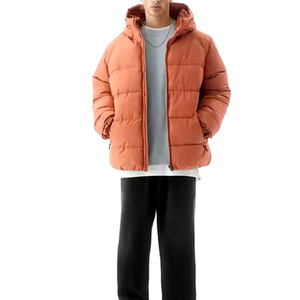 Chaqueta acolchada con cremallera completa con estampado personalizado a prueba de viento y algodón de poliéster para hombre cómoda de invierno - Product Image 5