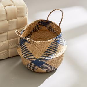 Seagrass <b>laundry</b> <b>basket</b> worldwide shipping high quality <b>foldable</b> sea grass <b>baskets</b> for bedroom kitchen - Product Image 3