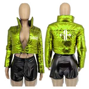 Nueva chaqueta de invierno con logotipo personalizado más vendida, chaqueta acolchada con cremallera estampada transpirable de poliéster 100% de ATLANTIC - Product Image 1