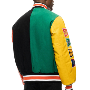 Chaquetas Varsity de Lana y Cuero para Hombre, Tallas Grandes, Bordado Personalizado, Estilo Urbano, Transpirables, Resistentes al Viento, Forro Polar, Venta al Por Mayor - Product Image 3