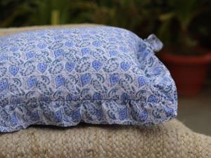 Handmade Bohemian Cotton Pillow Covers Luxury Indian Block Print <b>Frill</b> <b>Cushion</b> Cover Floral Throw Raffle Customizable Floral - Product Image 4