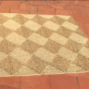 Natural Seagrass Decorative Mat \ Handmade Rug for Farmhouse & Minimal Decor - Product Image 4