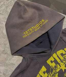 Sudaderas con Capucha de Algodón 100% Bordadas Estilo Urbano para Otoño, Personalización de Marca, Etiqueta Privada, Venta al por Mayor - Product Image 3