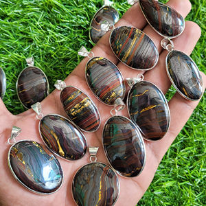 ที่ดีที่สุดเกรดเหล็กเสือ Cabochon เหล็กคุณภาพสูงเสืออัญมณี Cabochon หลวมจี้โลหะสําหรับเครื่องประดับ - Product Image 3