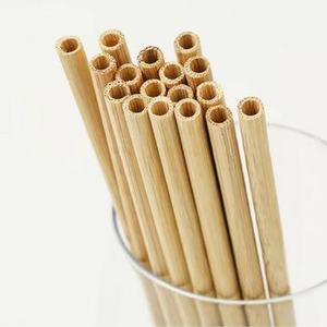 Sustainable Eco Friendly Natural <b>Bamboo</b> Fiber Plastic Free <b>Straw</b> Disposable <b>Bamboo</b> <b>Straw</b> Customized Logo - Product Image 2