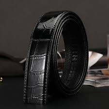 Ceinture de costume d'affaires décontractée de luxe pour hommes avec boucle ardillon réglable ceinture en cuir véritable - Product Image 3