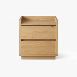 Modern Minimalist <b>Bedside</b> Table, Elegant Wood Nightstand with 2 Drawers for Bedroom Furniture - Product Image 6