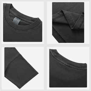 เสื้อยืดวินเทจแขนสั้นผ้าคอตตอน100% หนักขนาดใหญ่พิเศษทันสมัย - Product Image 5