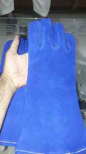 Gants résistants à la chaleur en cuir avec logo personnalisé de haute qualité pour le soudage au feu Protection des mains étanche pour les applications de cuisine de travail - Product Image 5