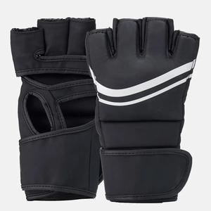 Half <b>Finger</b> Fitness Gloves PU Leather Adjustable Wrist <b>Strap</b> Weight Lifting Gym Training Unisex Black - Product Image 1