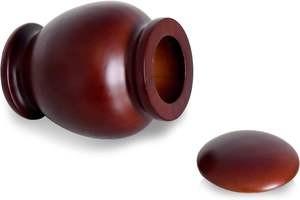 Elegant Handcrafted Oval Wood Cremation Urn <b>for</b> Adults up to 200 Lbs Vase Urn <b>for</b> <b>Ashes</b> <b>for</b> Pet <b>Caskets</b> & Urns - Product Image 4