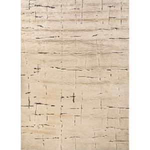 Alfombras de Lana Tejidas a Mano Indusbar Snow White/Caviar, Rectangulares de 9x12, Jacquard, de Algodón Orgánico y Yute, para Uso Doméstico, Fáciles de Limpiar - Product Image 1