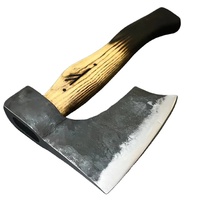 Hache Tomahawk en acier carbone forgé à la main de haute qualité, avec fourreau en cuir et bois, idéale pour le camping, la chasse, cadeau parfait pour le père