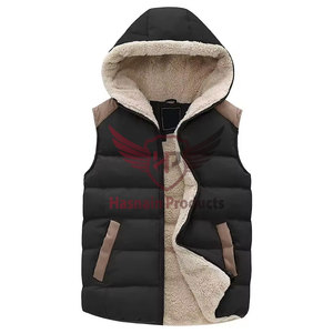 Chaleco acolchado ligero de primera calidad para hombre con cierre de cremallera-Chaqueta sin mangas acolchada de invierno para exteriores para comodidad informal - Product Image 1