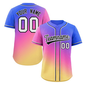 Maillots de Baseball personnalisés de haute qualité à impression numérique uniformes de sports d'équipe personnalisés 100% polyester col en v respirant à séchage rapide - Product Image 6