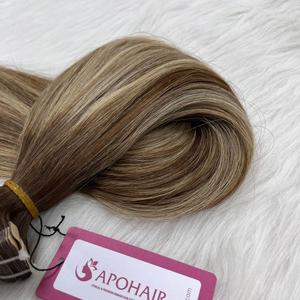 Extensiones de cabello Remy vietnamita Balayage Color cinta recta #2/#2H + 12C tejido de cabello humano virgen vietnamita - Product Image 6