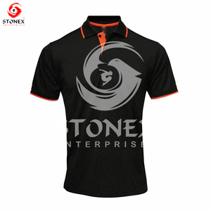 เสื้อโปโลแขนเสื้อโปโลออกแบบโลโก้ของคุณเองสำหรับผู้ชาย - Product Image 3