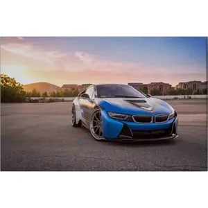 Impression sur toile Fida Blue BMW i8 Under Pastel Sky - Product Image 6