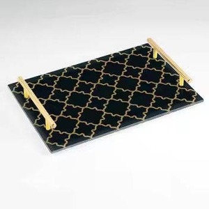 Pegatina de cuadros azul y negro, bandeja para servir, plato para Hotel, restaurante, uso para servir comida, decoración de mesa de Navidad, bandeja de uso - Product Image 2