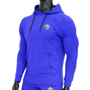 Survêtement de sport d'été personnalisé pour hommes derniers vêtements de sport de compression avec col à capuche ensemble de survêtements à motif solide - Product Image 5