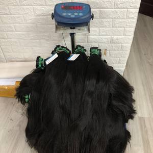 Extensions de cheveux humains en vrac vierges 100% Extension de cheveux en vrac droite à double tirage gris cendré - Product Image 6