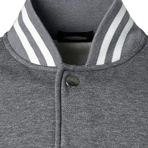 เสื้อแจ็กเก็ตบอมเบอร์แจ็คเก็ตเบสบอลเย็บปะตัวอักษรลำลองโลโก้ตามสั่ง - Product Image 5