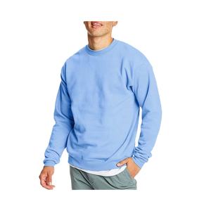 Sudadera de cuello redondo de manga larga para hombre, 50% algodón 50% poliéster, 300g, forro polar, suministro ODM, patrón liso, MADE BY HI 2026 - Product Image 1